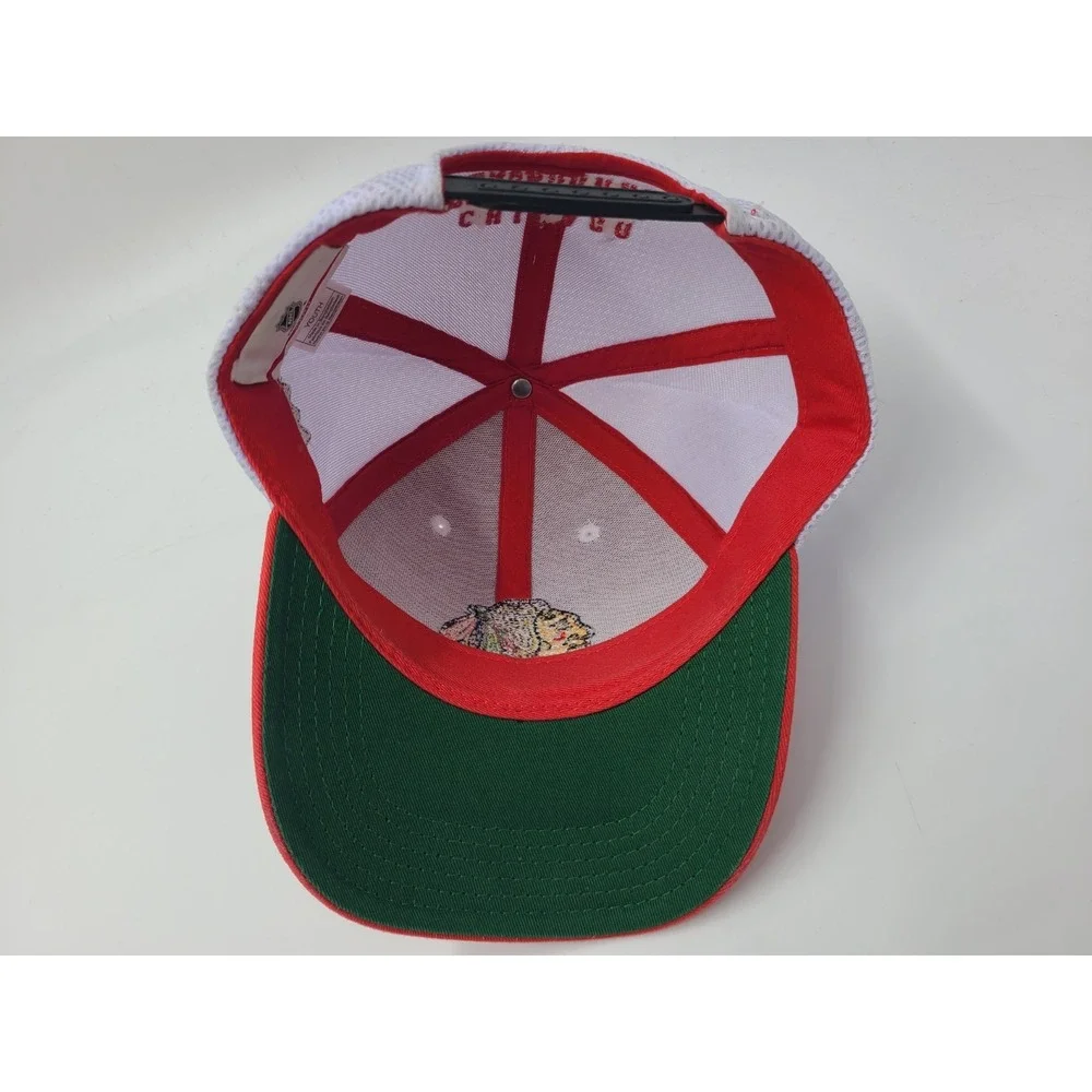 Youth Chicago Blackhawks Mesh Trucker Snapback Hat Cap Boys NHL Hockey Red White